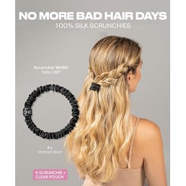 Colorado Home Co Coleteros de Seda de Morera de Lujo Sundaysilks para Mujeres Y Niñas | Gomas para El Pelo Sedosas Y Antideslizantes para Cabello Natu