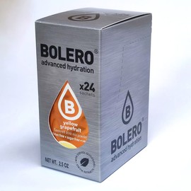 Bolero YELLOW GRAPEFRUIT 24x3g | Saftpulver ohne Zucker, gesüßt mit Stevia + Vitamin C | geeignet für Kinder, Sportler und Diabetiker | glutenfrei und veganfreundlich | Gelber Grapefruitgeschmack