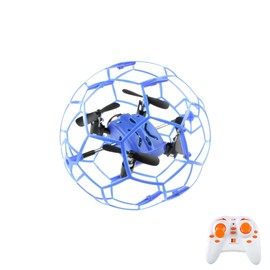RC Remote Controlled 4-Channel Drone with Cage Protection, Robust 6-Axis 3D Gyro UFO Model, 2.4 GHz Ball Quadcopter Technology, Toy Quadcopter with 4 Motors for Children in Young Years and Adults