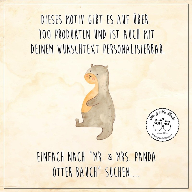 Mr. & Mrs. Panda Otter Belly Toiletry Bag, gray, Hand