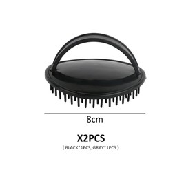 Pack of 2 Hair Brush for Detangling, Hair Brush Remover, Shower Comb, Scalp Massage Brush, Hair Brush for Thick Hair, Hair Detangling Comb, Hair Organiser (Black, Grey)