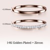 SZJCLTD 2 Pack 14K Gold Plated Stackable Rings Compatible with