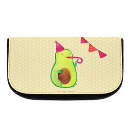 Parent-New Mr. & Mrs. Panda Cosmetic Bag Avocado Party Time, yellow, Hand drawn