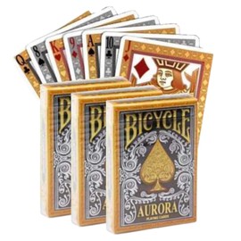 Unique Style Playing Decks, Poker Size Standard Index, On-The-Go Vibrant Deck of Cards for Casino, Family Game Nights, and More, 3 Pack