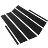6 Pcs Side Door Window Cover Glossy Black Pillar Post