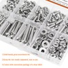 HELIFOUNER 200 Pieces #8-32 Phillips Pan Head Machine Screws Nuts
