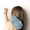 Lace Poof on a Stick - Blue
