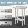 Hally Stainless Steel Table for Prep & Work 14 x