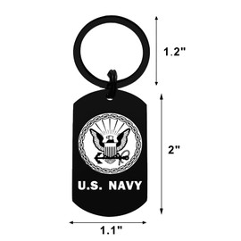 Viayen Navy Gift for Women Men - Inspirational Navy Birthday Graduation Father's day Retirement Keychain for Husband Boyfriend