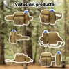 Mochila Cangurera Táctica Militar Caqui para Cintura con Porta Botella,