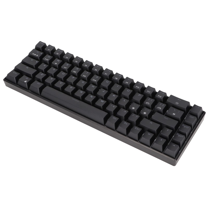Wireless 2.4 G Mechanical Keyboard Black 68 Keys RGB Dynamic