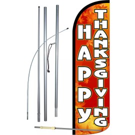 NeoPlex Happy Thanksgiving Complete Swooper Flag Bundle