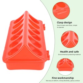 Flip Top Chick Feeder, Plastic Small Poultry Feeder with 12 Holes,Safe and Sturdy Bird Feeder for Chicken Duck,Prevent Mess,Firm and Nonskid Feeder,for Quail Bird Goose Duck