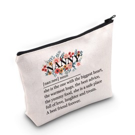 Nanny Definition Cosmetic Bag Nanny Survival Kit Nanny Appreciation Gift Mother's Day Gift for Best Nanny Ever Makeup Bag (Nanny Definition)