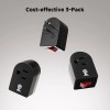 3 Pack Grounded Outlet With ON Off Switch Single Plug