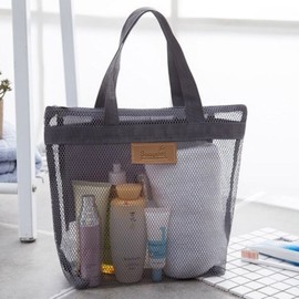 Drainage Mesh Bath & Swim Bag Beach Bag Shoulder Bag 4 Colors / 물빠짐 메쉬망 목욕 수영가방 비치백 숄더백 4색상