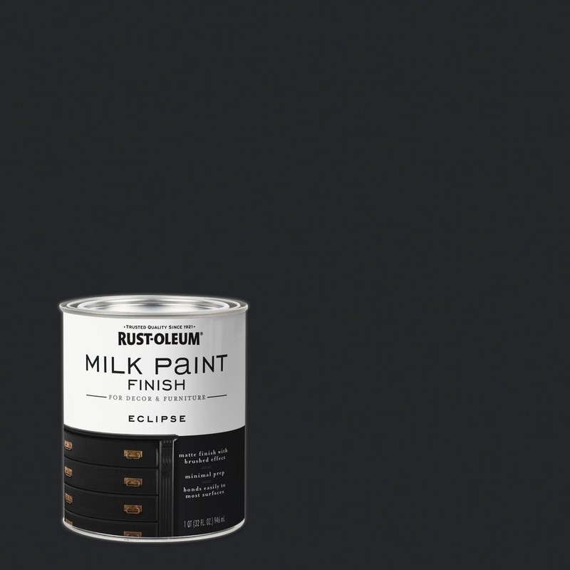 Rust-Oleum 331052 Milk Paint Finish, Quart, Eclipse 32 Fl Oz