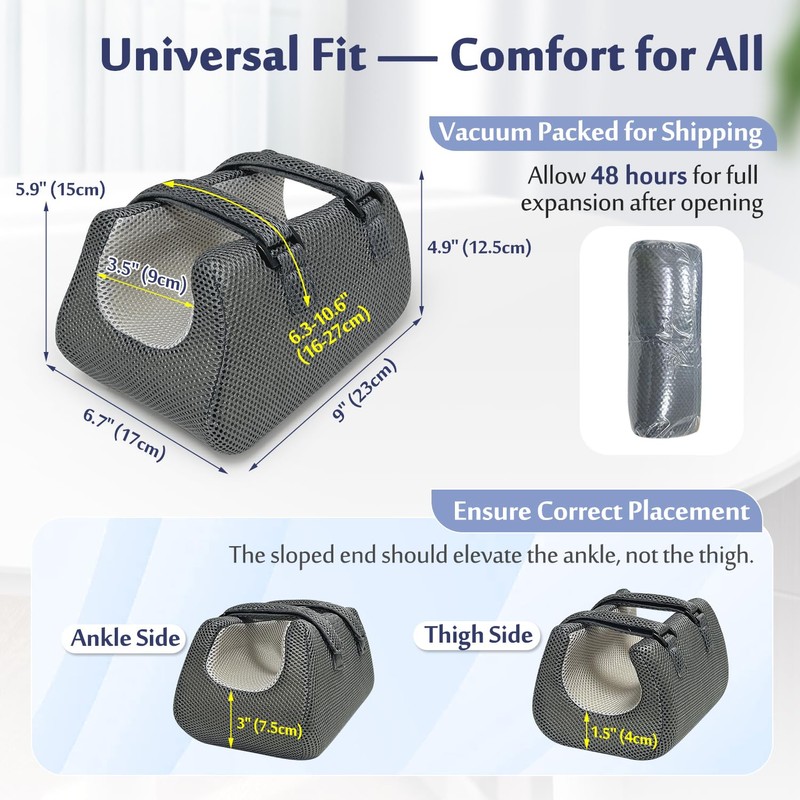Mybow Ankle Pillow for Sleeping, Foot Elevation Pillows for Swelling,