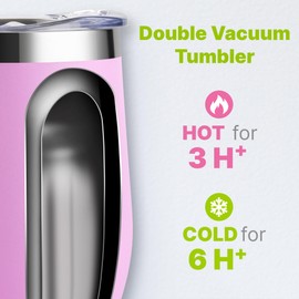 Mollcity - Vaso para niños con asa, de acero inoxidable de 12 onzas, doble pared aislada al aspiradora, con tapas y popotes, vaso de metal reutilizable para niñas (rosa morado)