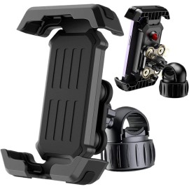 Bike Phone Holder, Phone Mount for Bicycle and Motorcycle Handlebar, Strong