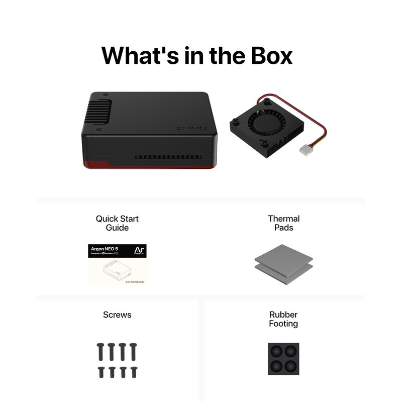 Argon NEO 5 Case for Raspberry Pi 5 (BRED) |