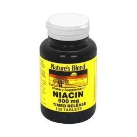 National Vitamin Company Inc. Nature S Blend Niacin Dietary Supplement Tablets 500 Mg 100ct