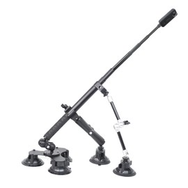 Fotoleey 360 Camera Suction Car Mount Kit for Insta360 X5/X4/X3, GoPro Max, Hero 13, Hero 11 for Heavy Duty Low Altitude Car Footage, 5 Suction Cups with Extension Rod for High-Speed, Car Outside