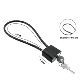 Cable Gun Locks with Keys - 15" Keyed Cable Gun Lock Heavy Duty Helmet Lock Fits Shotgun Trigger Lock, Shotguns, Rifles, Pistols,Pistol Lock (2 PCS)