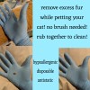 Unbranded Cat Grooming Shedding Gloves Disposable Hypoallergenic Static Free Soft