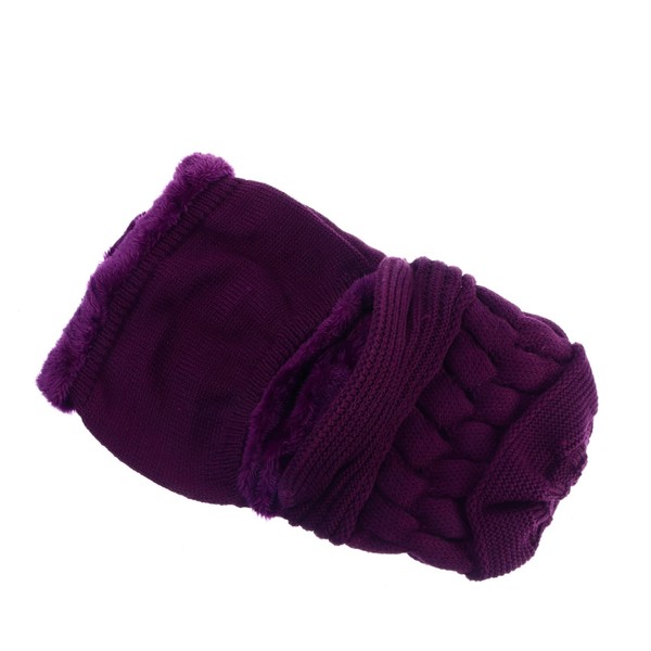 Mikinona Warm Woolen Hat Knitted Scarf Hooded Beanie for Adults