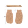 PACKOVE 2pcs Ramie Jute Exfoliating Bath Gloves for Deep Skin
