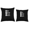 Eat Sleep K-Pop Repeat Korean Hangul Korea Throw Pillow