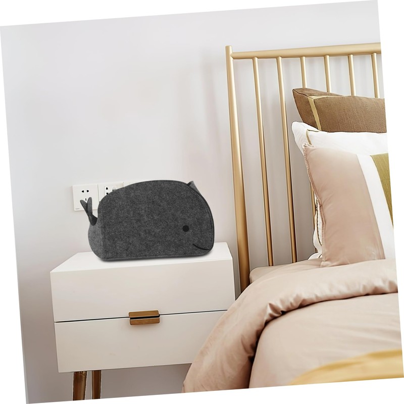 KOMBIUDA 3 Pcs Sundries Basket Felt Toy Storage Bin Adorable