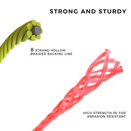 SF Fly Fishing Dacron Braided Backing Line Trout Line 30LB 100m/108yds Orange