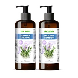 Dr. Hall Rosemary Shampoo with Caffeine - Nourishing Natural Shampoo for More Volume and Fullness, Suitable for All Hair Types, 2 x 250 ml