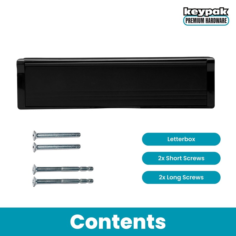 Keypak 10.62" (27cm) Door Letterbox – Adjustable Letter Box for