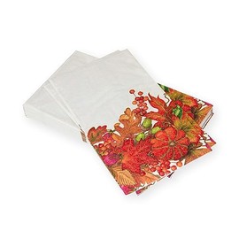 Harvest Garland White Guest Towel Napkins - 15 Per Package - 2 Units