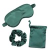 Baluue 3Pcs Silk Sleep Eye Mask Set with Hair Scrunchies