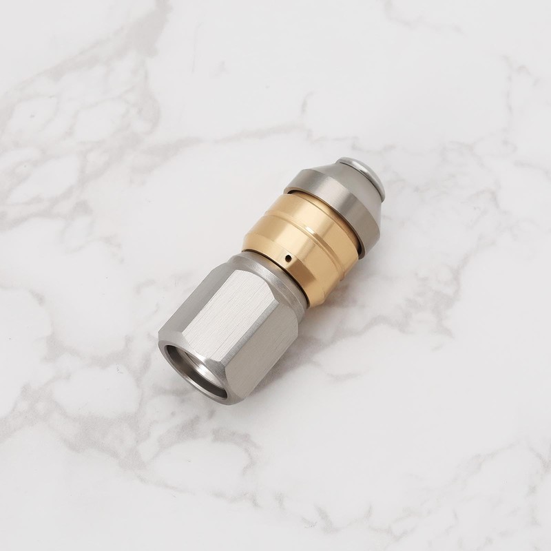EMSea 1Pc 1/8 Inch Rotering Pipe Cleaning Nozzle Stainless Steel