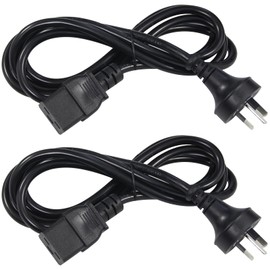 C19 Power Cord Aus 3 Point 1.8 Meter Heavy Duty 1.0mm2/3C Cables for UPS PDU Industry Machine 2 Pack