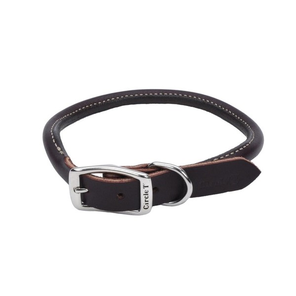 Coastal Pet Circle T Latigo Leather Round Dog Collar -