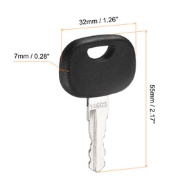 sourcing map Equipment Key Machines Ignition Key for Excavator (Part Number 14603) Pack of 5