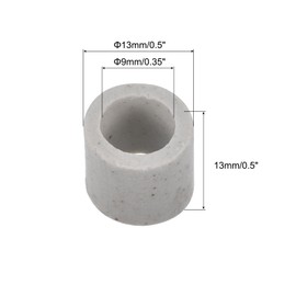 MECCANIXITY Ceramic Tube Insulated Electronic Wire Bundle Protection Heat Insulation Tube 0.35x0.5x0.5", Pack of 30