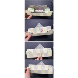 Rikyo 5 Pcs Bouquet Flower Gift Box,Folding Flower Storage Box,Waterproof Envelop Paper Boxes, for Wedding Engagement Valentines Day Birthday Graduation Party Decor(Black/White)