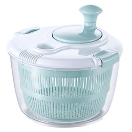 WEXIO Salad Spinner 5L, Upgrade Anti-Cracking & High-Temperature Resistant Material, Vegetable & Fruit Spinners Dryer, Fit for Vegetarian, Non-Slip, Detachable for cleaning，Can Shed Oil, Medium Size
