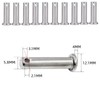 10Pcs Single Hole Clevis Pins,M6*40MM Stainless Steel Flat Head Pin,Zinc-Plating