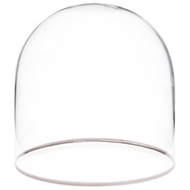 Plymor 4" x 4" Glass Display Dome Cloche with Silver Rim (no Base)