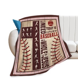 Baseball Blanket Baseball Throws Blanket Sports Lover Gifts Throw Blankets Baseball Decor Soft Cozy Fleece Plush Warm Flannel Bedding Blanket for Men Boys Kids Adults Couch Bed 40"X50"