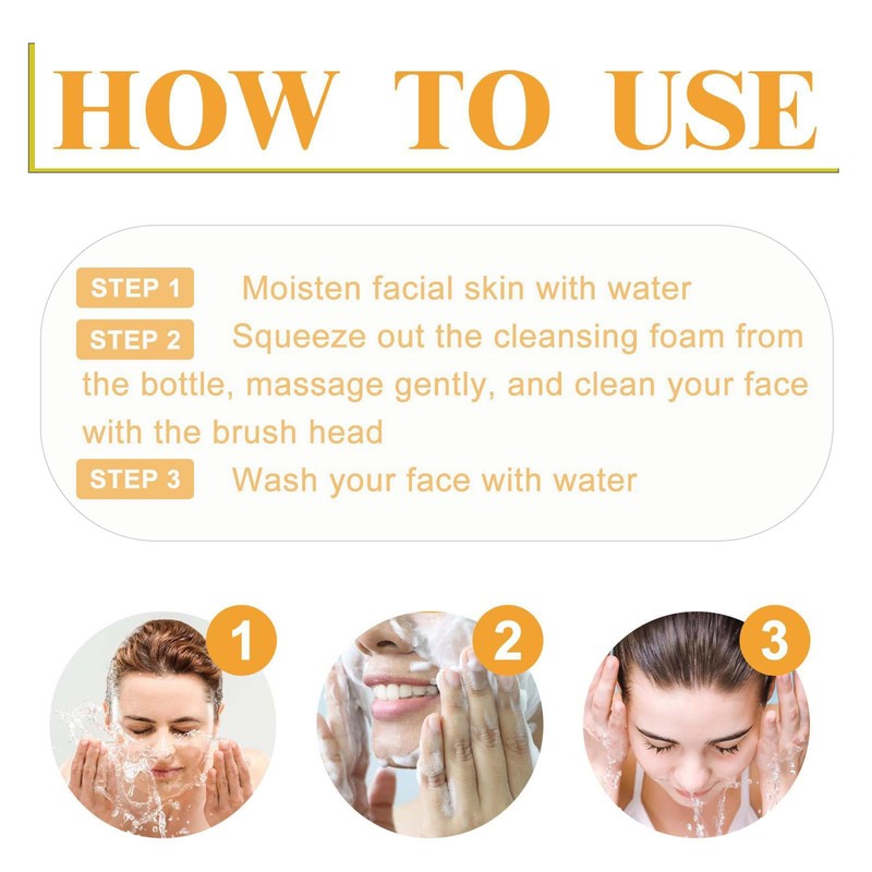 Turmeric Foaming Face Wash, Deep Cleansing Exfoliating Glow Wash Turmeric