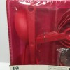 Unbranded 12 Piece Red Kitchen Gadget Set Measuring Cups Spoons